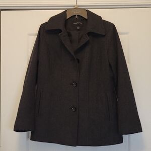 London Fog Women's Size S Charcoal Pea Coat